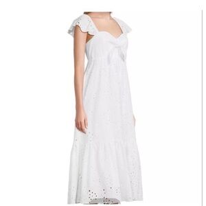 Lilly Pulitzer Midi Dress Elegant White Eyelet Dress
Size 16